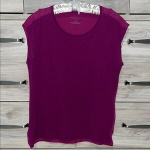 Ann Taylor Women's Purple Cap Sleeve Top Size M